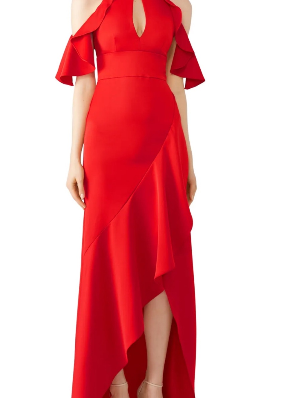 Monique Lhuillier Red Evening Gown